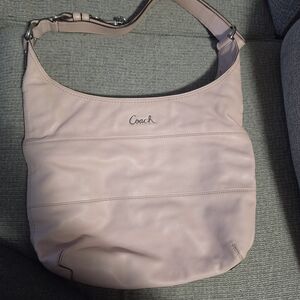 Coach Leather Shoulder Bag in Light Pink